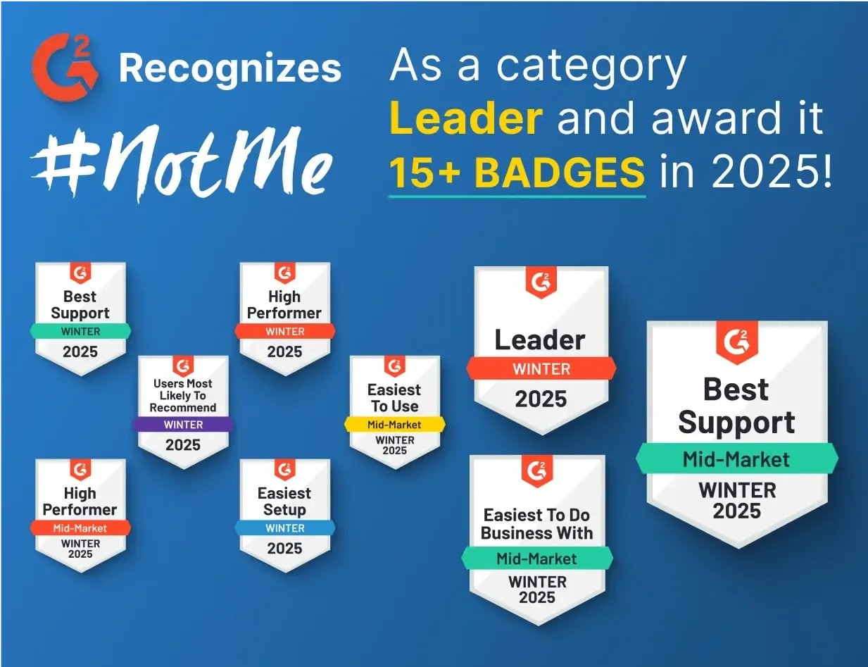 NotMe G2 awards and recognition